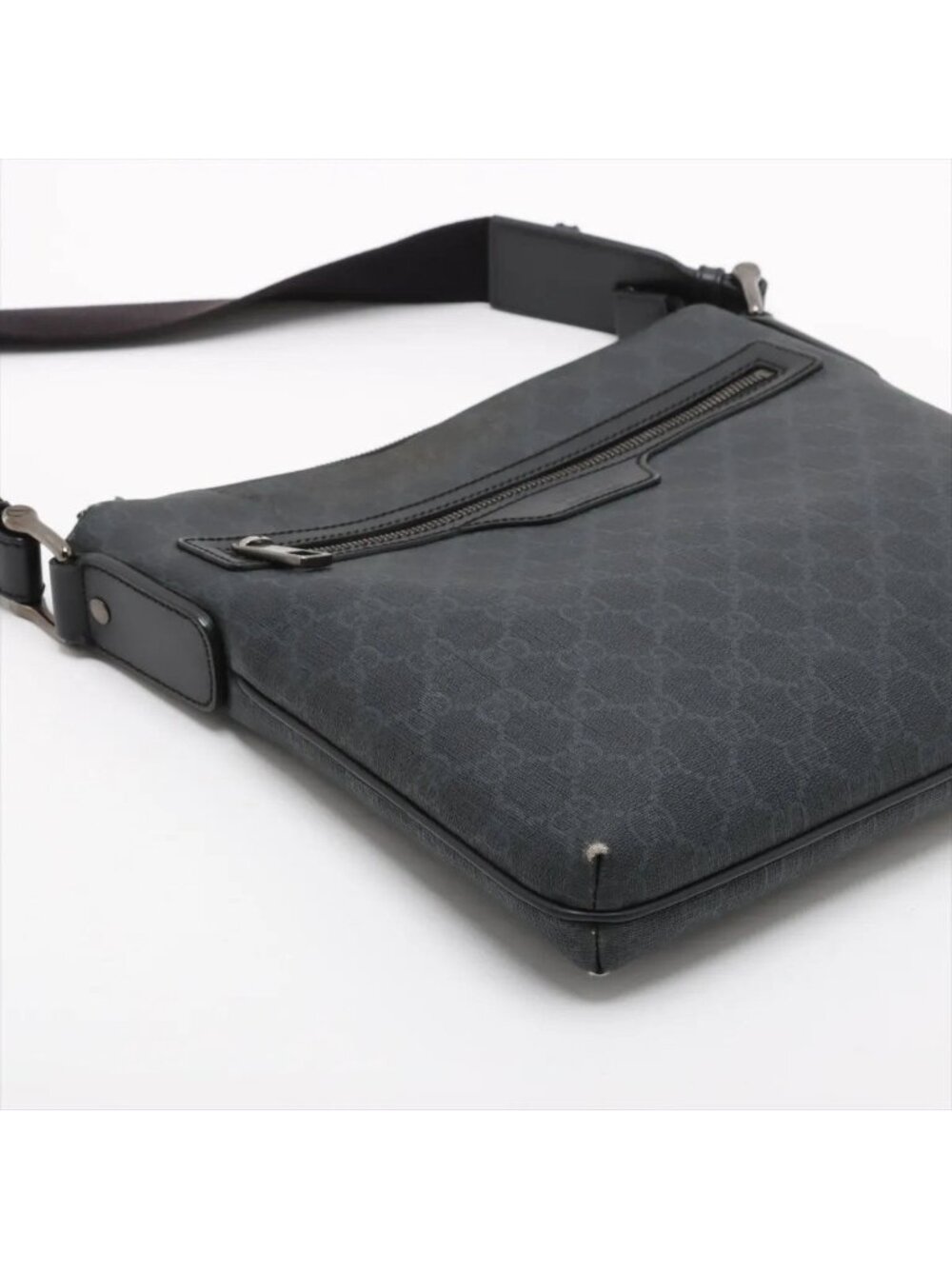 Gucci GG Supreme Leather Shoulder Bag Crossbody Messenger Business - Picture 4 of 12